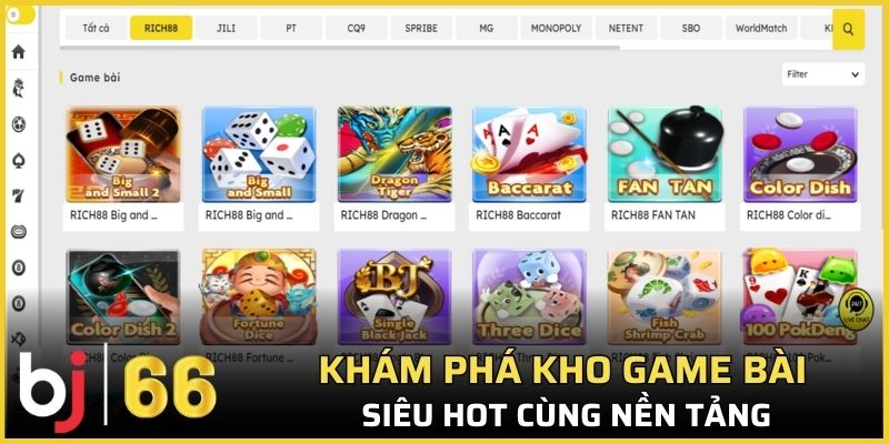 Khám phá kho game bài siêu hot cùng nền tảng